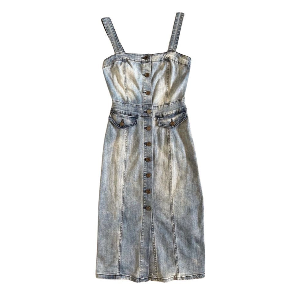 NWOT INIGO REIN Denim button from midi dress